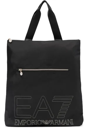 EA7 Logo-print tote bag