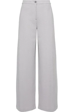 Emporio Armani Chevron-stitch straight-leg trousers