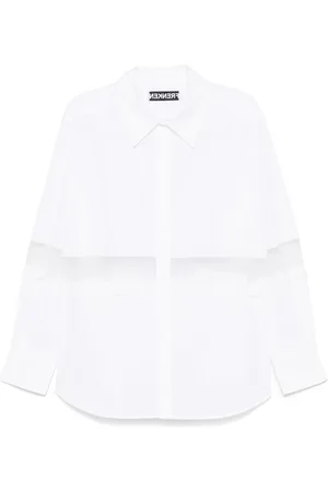 Frenken Organza-trim poplin shirt