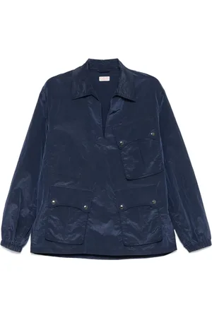 Fursac Crinkled windbreaker jacket