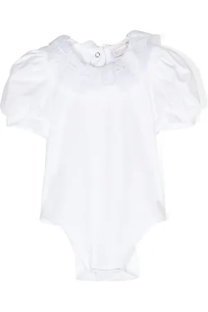 MONNALISA Ruffle-detailing cotton-blend bodysuit