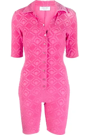 Marine Serre Moon Diamant sponge-jacquard jumpsuit