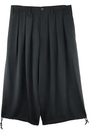YOHJI YAMAMOTO Pleated drop-crotch shorts