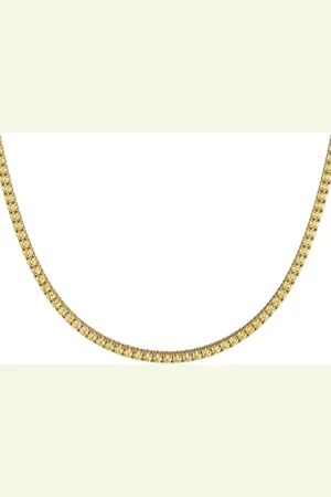 VEYNOU 18kt recycled gold Elara diamond tennis necklace