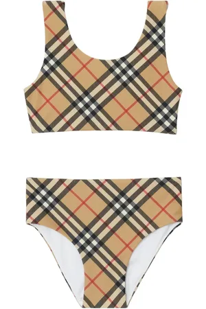 Burberry Vintage Check scoop-neck bikini
