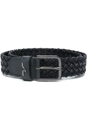 Paul & Shark Interwoven-design leather belt