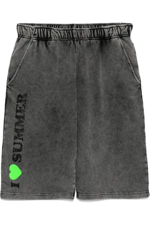 JOSHUA SANDERS Slogan print shorts