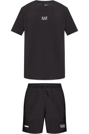 EA7 Logo-print T-shirt and short set