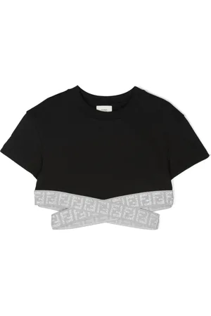 Fendi Logo-waistband cropped T-shirt