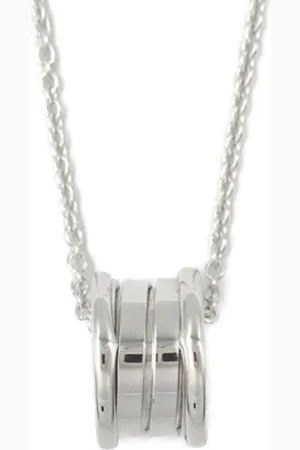 Bvlgari 2010s 18K white gold B-Zero1 necklace