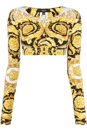 VERSACE Barocco-print crop top