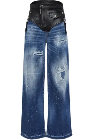 Dsquared2 Panelled wide-leg jeans