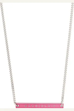 Maison Margiela Bar logo-engraved necklace