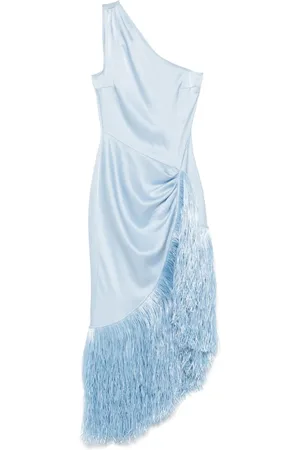 DAVID KOMA Fringe-detailed midi dress