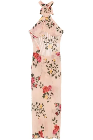MAGDA BUTRYM Rose-print midi dress