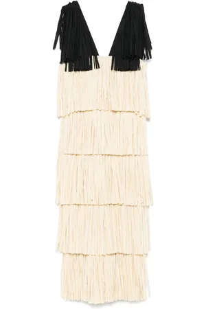 Nanushka Fringed midi dress