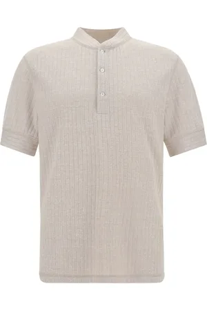 Brunello Cucinelli Ribbed-knit polo shirt