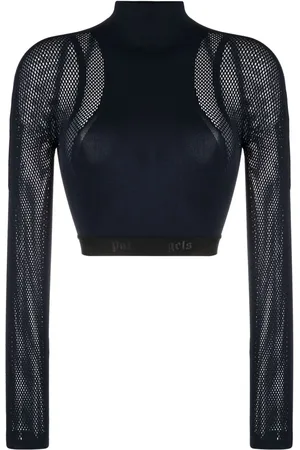 Palm Angels Mesh-panel cropped top