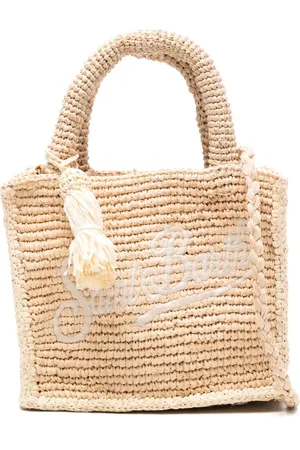 MC2 SAINT BARTH Mini Vanity raffia tote bag