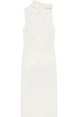 Courrèges Draped-detail midi dress