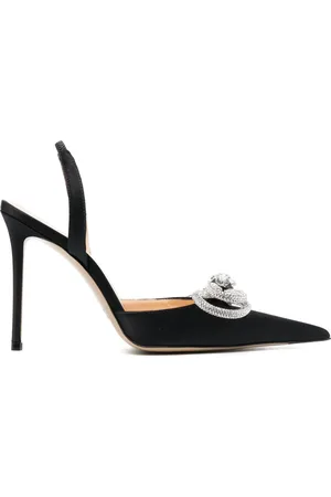 Mach & Mach Double Bow 100mm slingback pumps