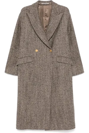 TAGLIATORE Herringbone-pattern coat