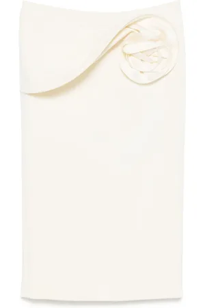 MAGDA BUTRYM Floral-appliqu?? midi skirt