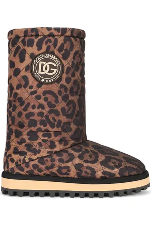 Dolce & Gabbana City leopard-print boots