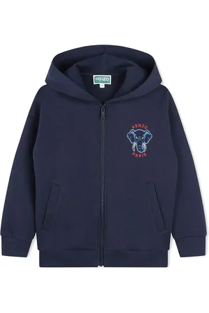 Kenzo Elephant-print zip-up hoodie