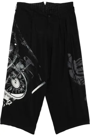 YOHJI YAMAMOTO Wheel-print trousers