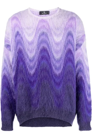 Etro Swirl-print mohair-wool brushed jumper