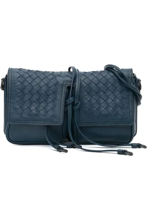 Bottega Veneta 2012-2024 Nappa Intrecciato Double Pocket Flap crossbody bag