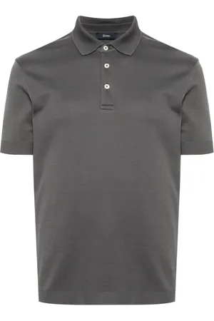 HERNO Button-up cotton polo shirt