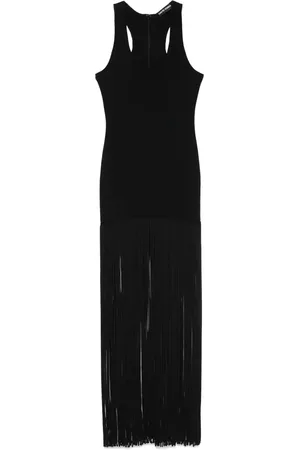 DAVID KOMA Fringed midi dress