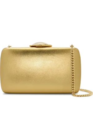 Oscar de la Renta O-clasp metallic clutch bag