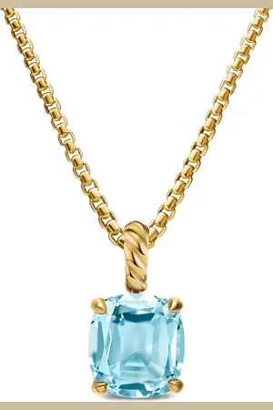 David Yurman 18kt yellow Marbella??? topaz pendant