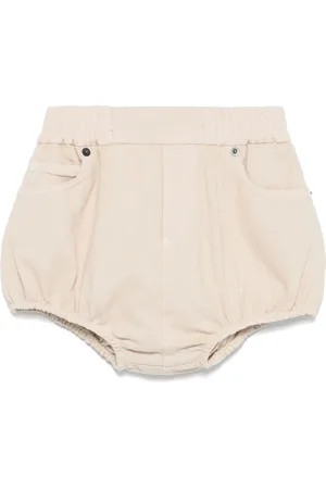 DOUUOD KIDS Logo-embroiderede shorts