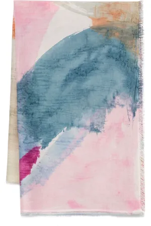 Faliero Sarti Hand painted-effect silk scarf
