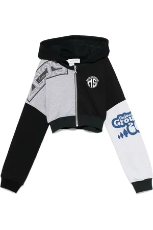 Marine Serre Graphic cropped hoodie
