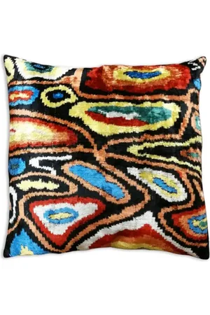 Les-Ottomans Jacquard velvet cushion