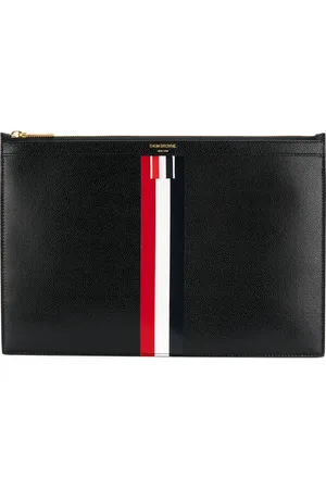 Thom Browne Tricolour zipper tablet holder