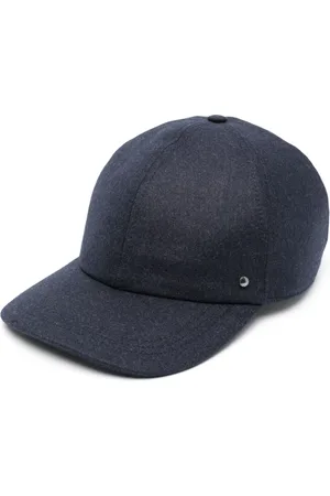 CANALI Debossed-logo wool baseball cap