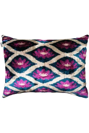 Les-Ottomans Jacquard velvet cushion