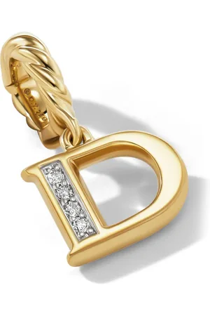 David Yurman 18kt yellow Pav?? Initial pendant