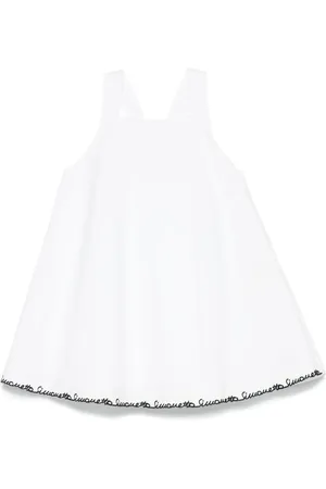 Simonetta Logo-embroidered dress