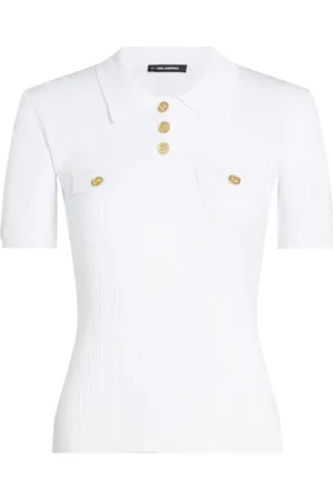 Karl Lagerfeld Logo-buttons polo top