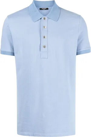 Balmain Monogram-jacquard polo shirt