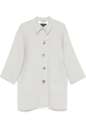 VERSACE 2000s brushed-finish coat