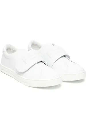 Fendi Logo-embossed leather sneakers