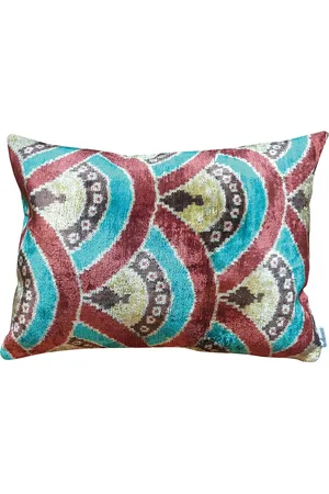 Les-Ottomans Jacquard silk velvet-blend cushion